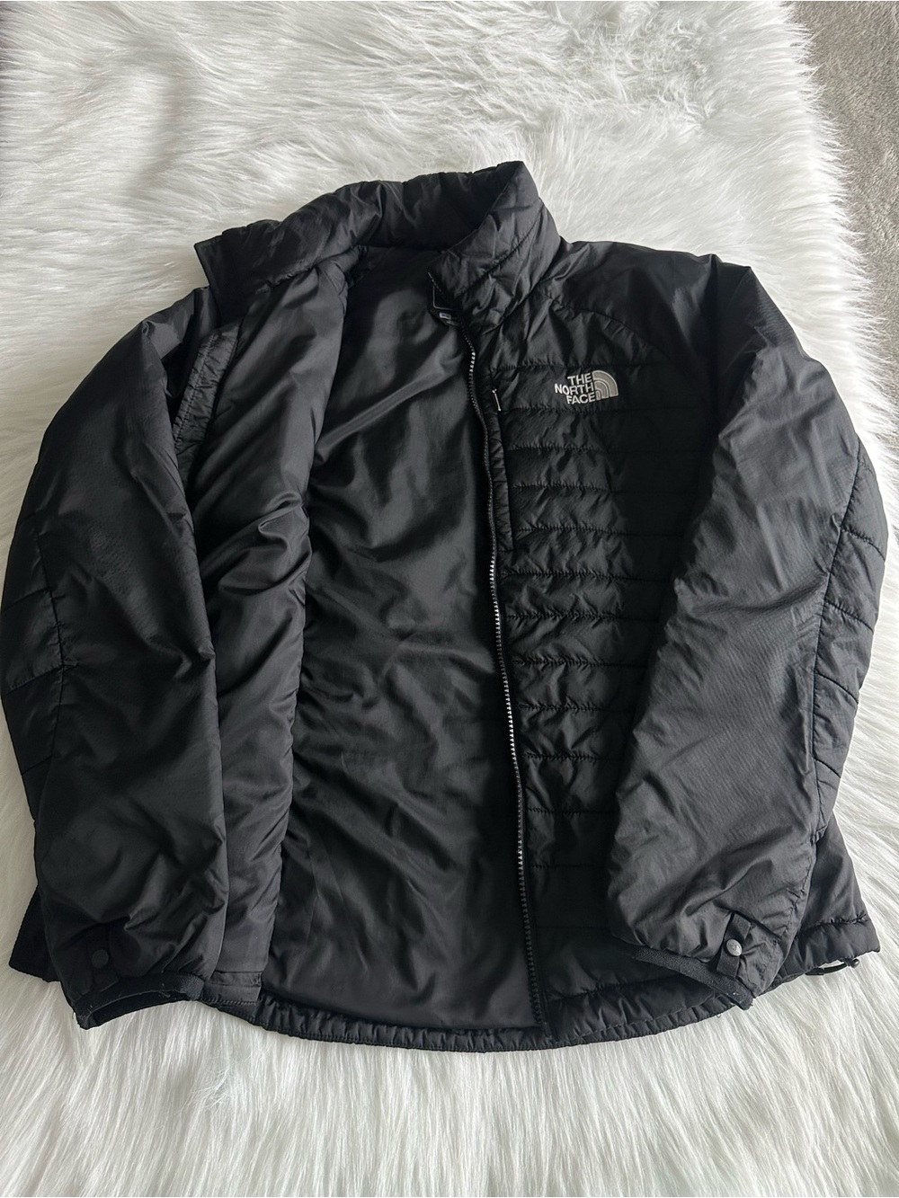 The North Face Women's Black Quilted Jacket Sz M - Picture 6 of 8